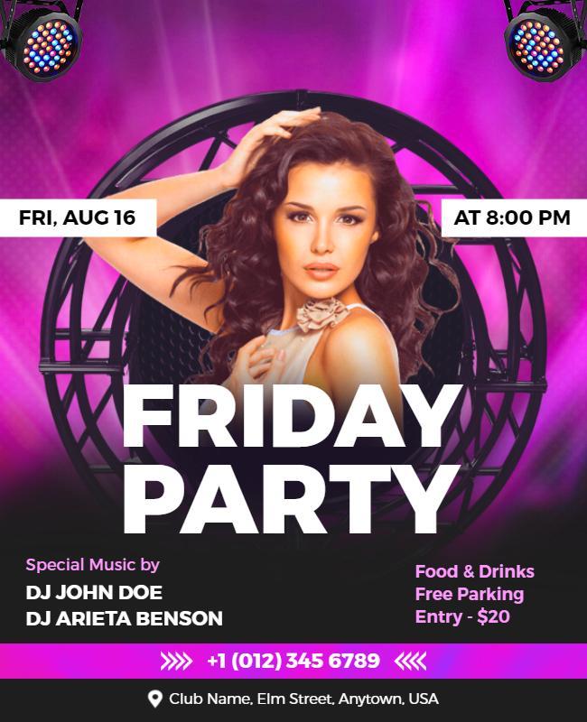 Nightclub Dj Party Event Flyer Template