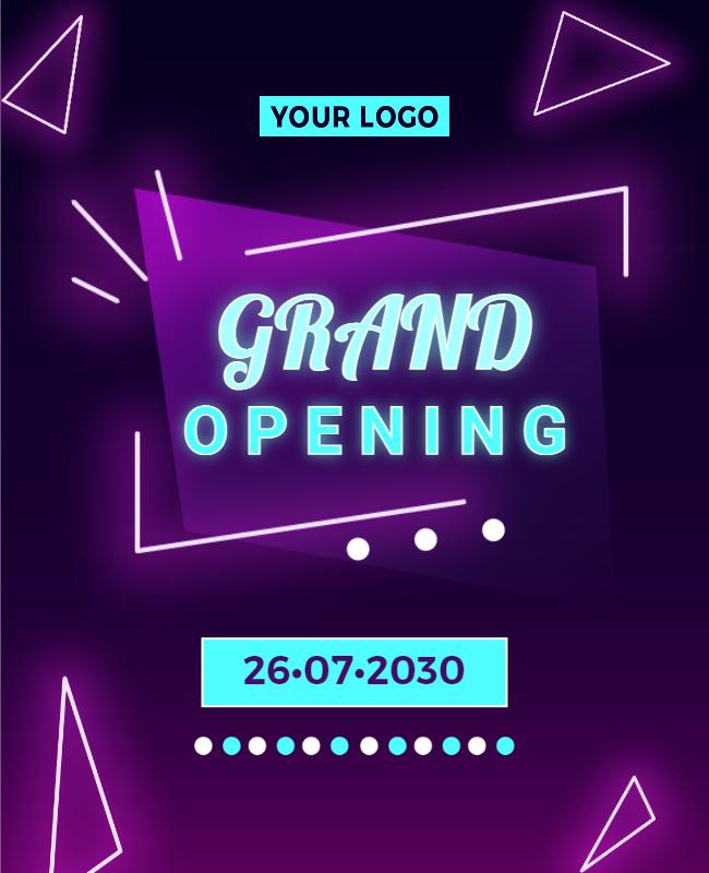 Nightclub Grand Opening Announcement Flyer Template