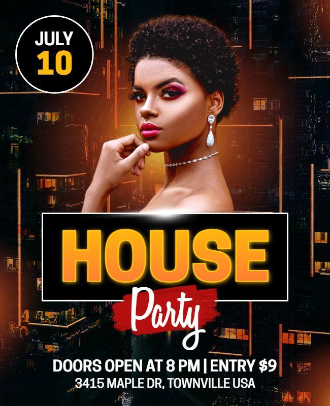 Nightlife Urban House Party Flyer Template