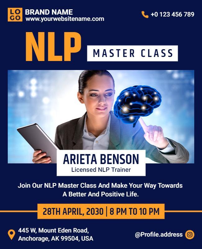 Nlp Master Class Workshop Flyer Template