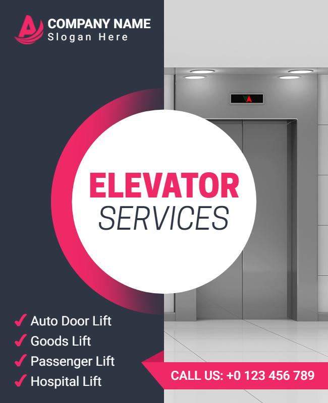 Nobel and Alto Elevator Service Flyer Template