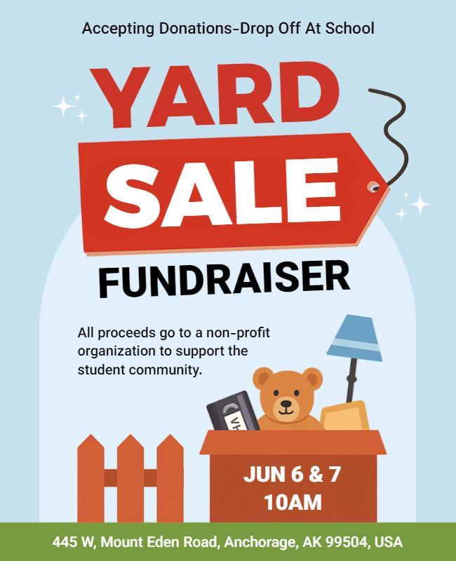Non-Profit Yard Sale Fundraiser Flyer Template