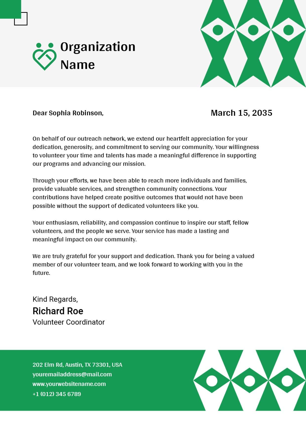 Nonprofit Organization Outreach Letterhead Template