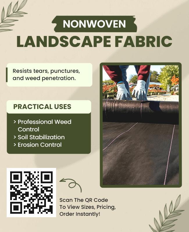 Nonwoven Landscape Fabric Promotion Flyer Template