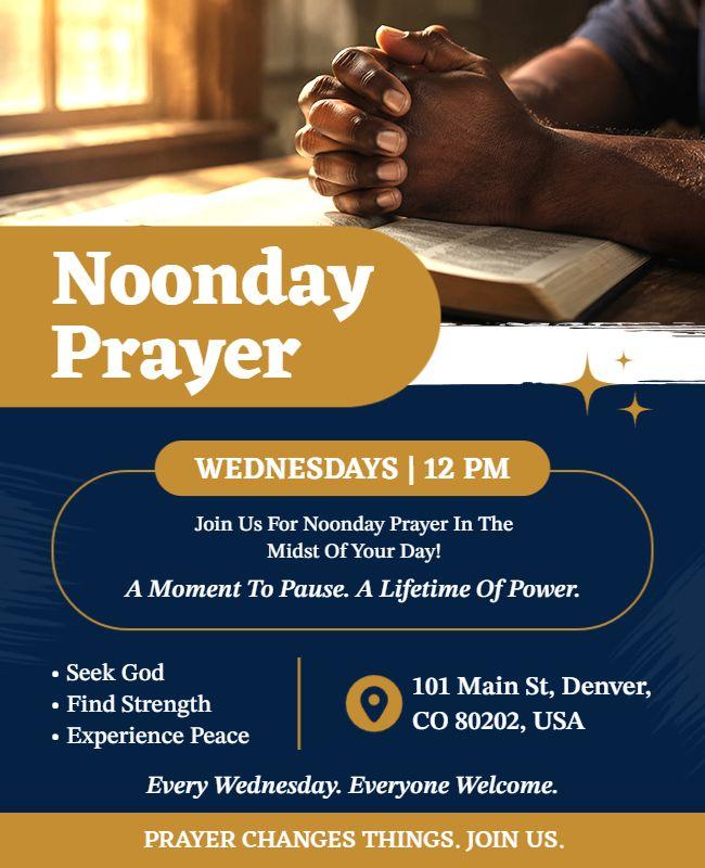 Noonday Prayer Gathering Flyer Template