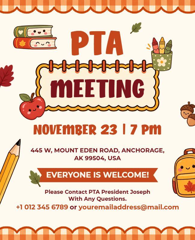 November School PTA Meeting Flyer Template