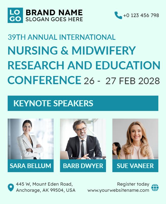 Nursing and Midwifery Education Conference Flyer Template