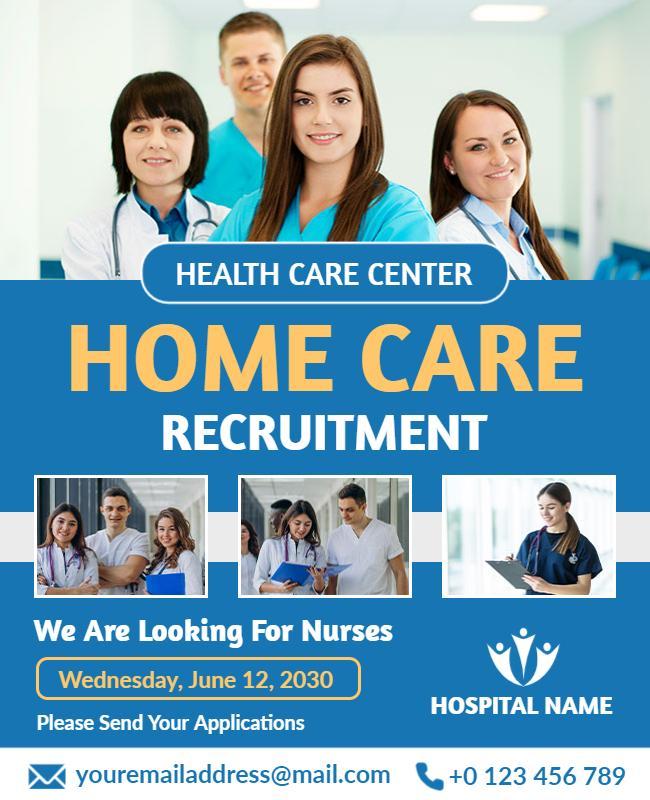 Nursing Home Care Recruitment Flyer Template