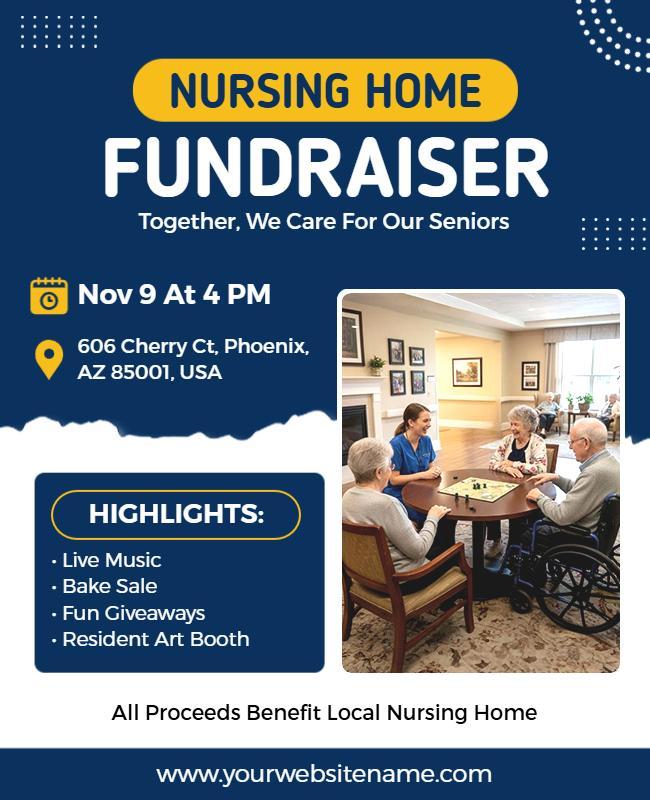 Nursing Home Community Fundraiser Flyer Template
