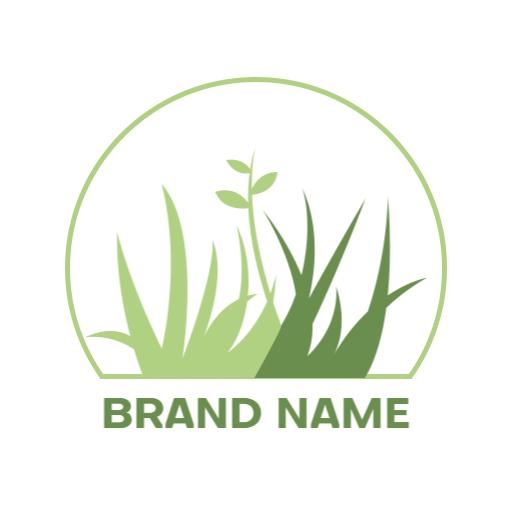 Nurturing Lush Green Grass for Professional Lawn Care Logo Template