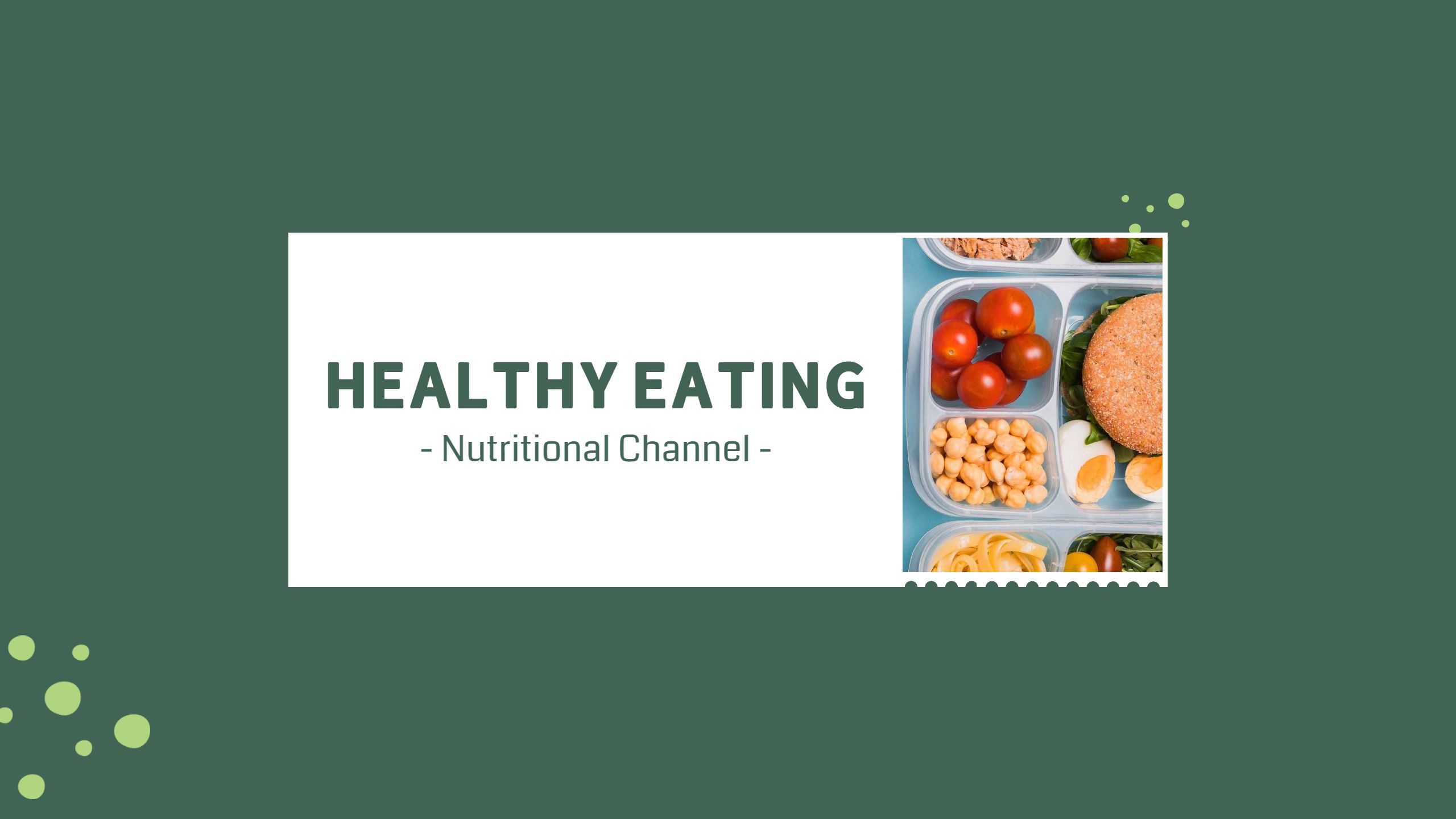 Nutritional Meals and Healthy Eating Focus YouTube Banner Template