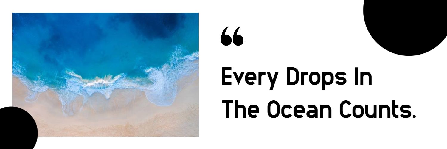 Ocean Waves and Inspirational Quote in Blue Twitter Banner Template