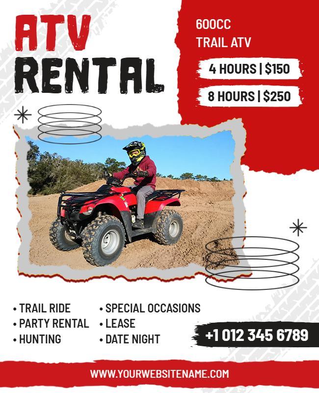 Off-Road ATV Rental Promotion Flyer Template