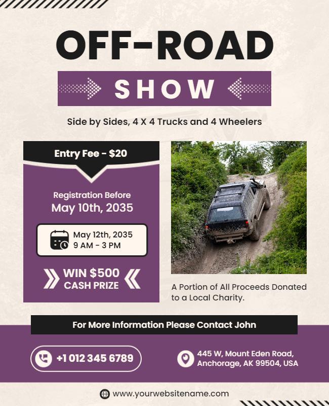 Off Road Charity Event Flyer Template