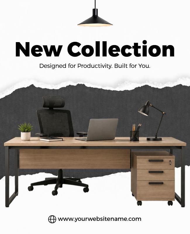 Office Furniture New Collection Poster Template