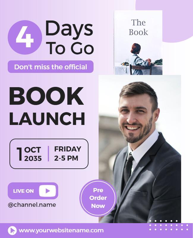 Official Book Launch Event Flyer Template