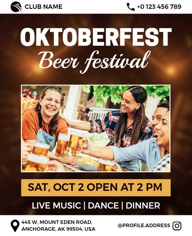 Oktoberfest Beer Festival Event Flyer Template