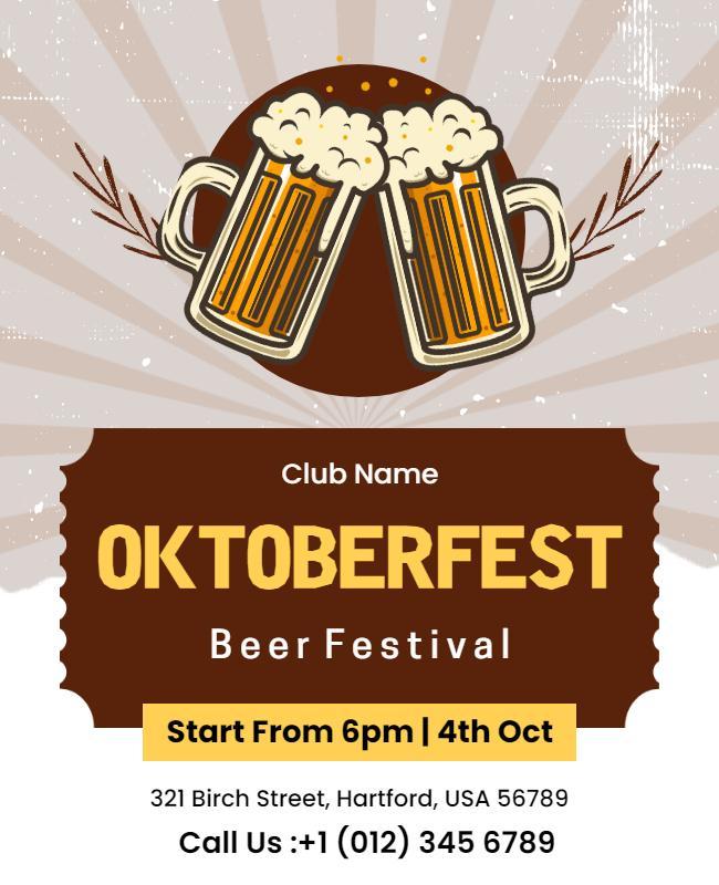 Oktoberfest Beer Festival Flyer Template