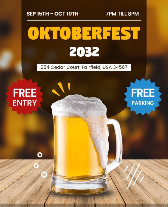 Oktoberfest Celebration Beer Event Flyer Template