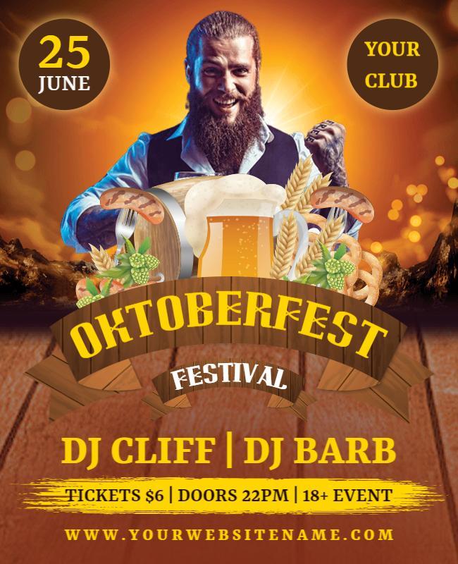 Oktoberfest Festival Event Flyer Template