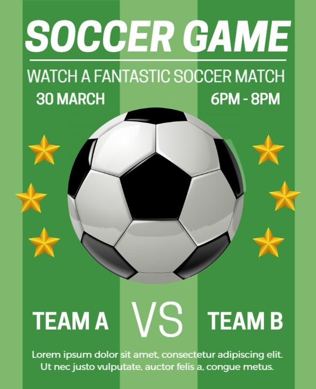 Olivine Soccer Game Flyer Template