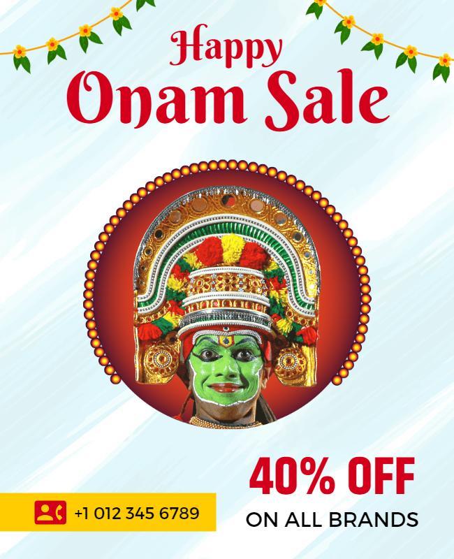 Onam Festival Discount Sale Flyer Template