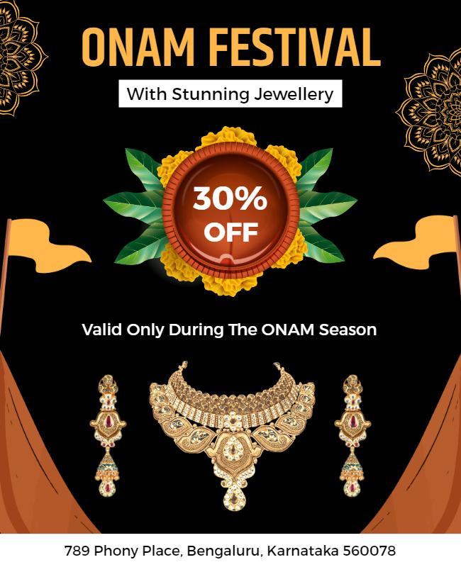 Onam Festival Jewelry Promotion Flyer Template