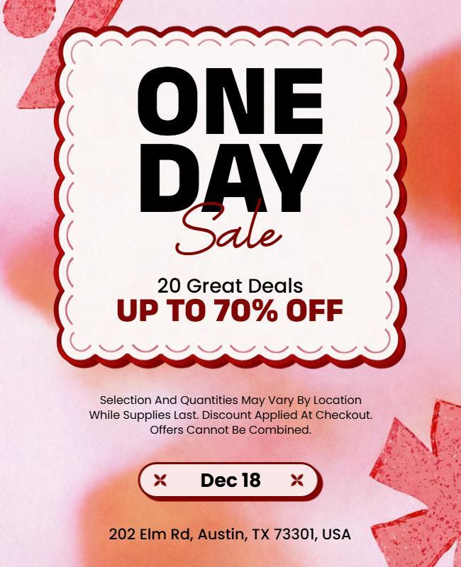 One Day Sale Event Promotional Flyer Template