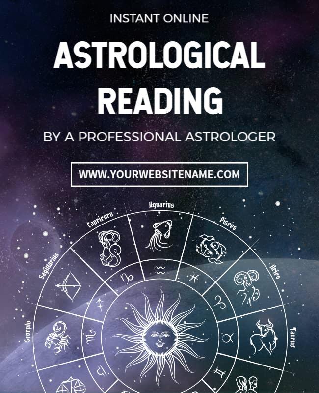 Online Astrological Reading Services Flyer Template