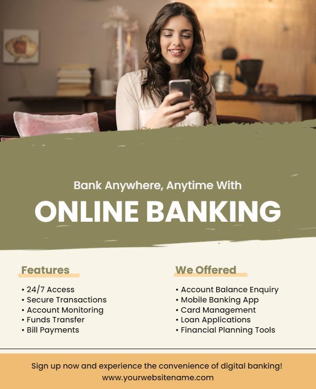 Online Banking Service Promotion Flyer Template