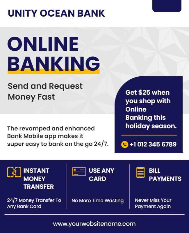 Online Banking Services Promotional Flyer Template