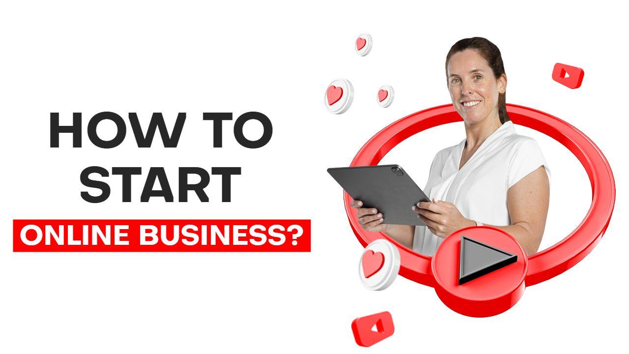 Online Business Startup Guide Tutorial YouTube Thumbnail Template