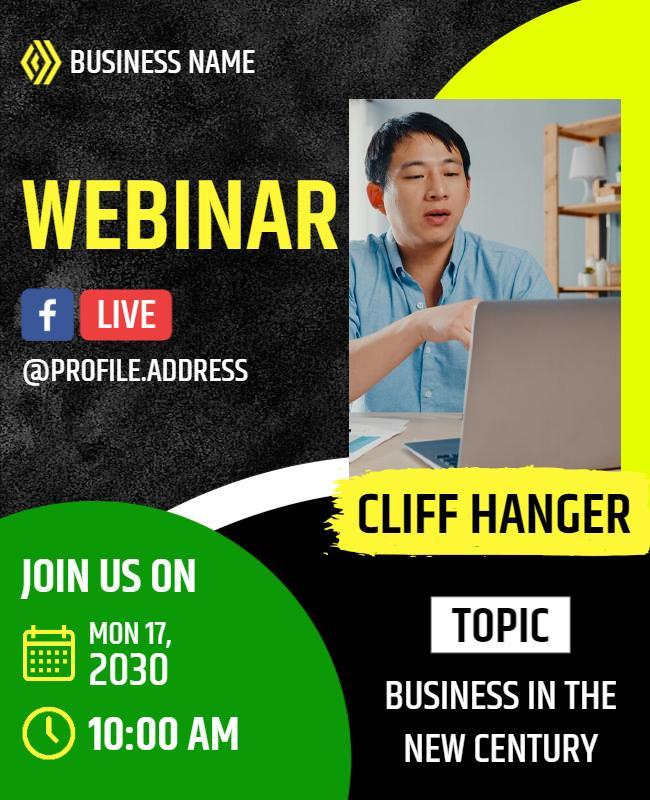 Online Business Webinar Event Flyer Template