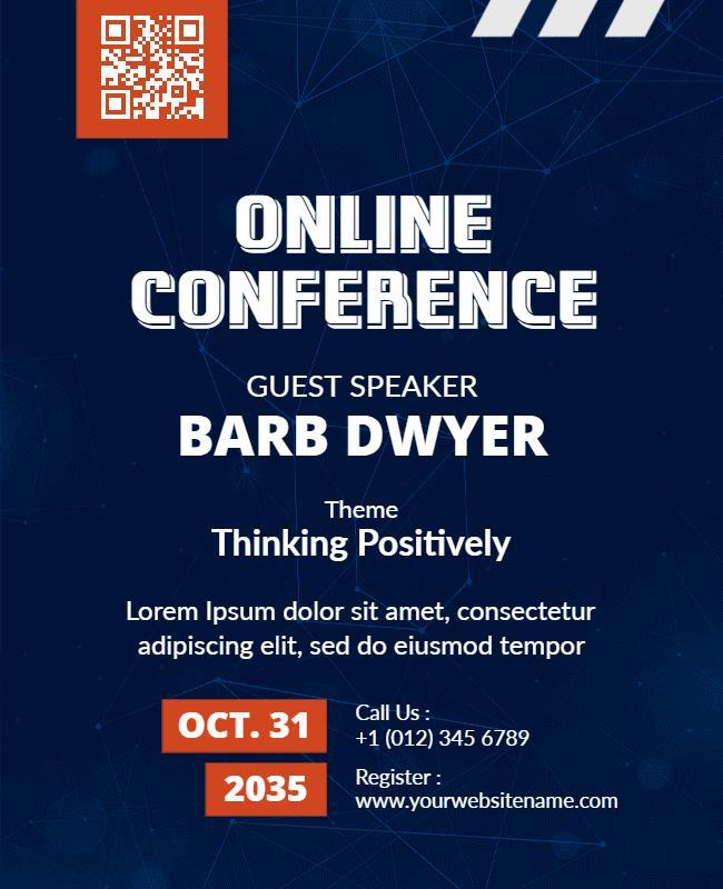 Online Conference Guest Speaker Flyer Template