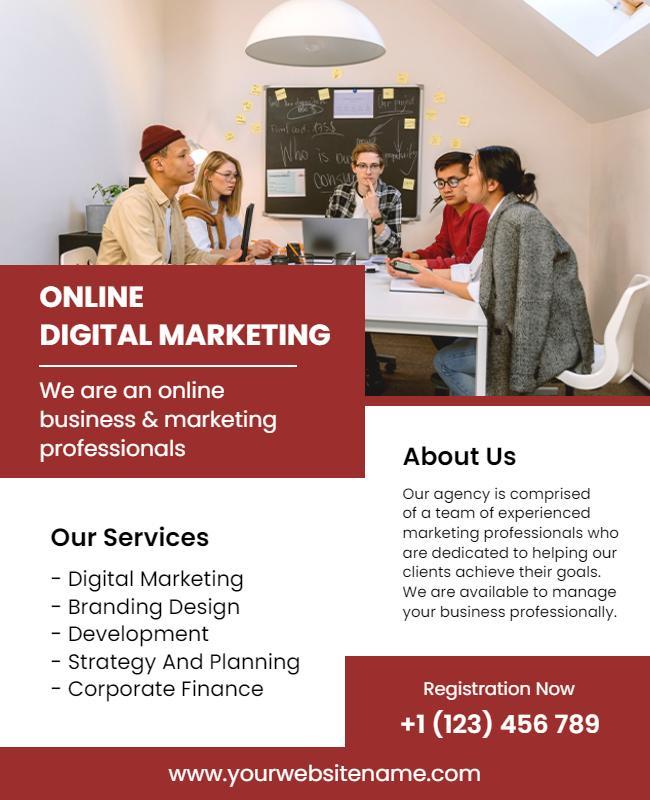 Online Digital Marketing Services Flyer Template