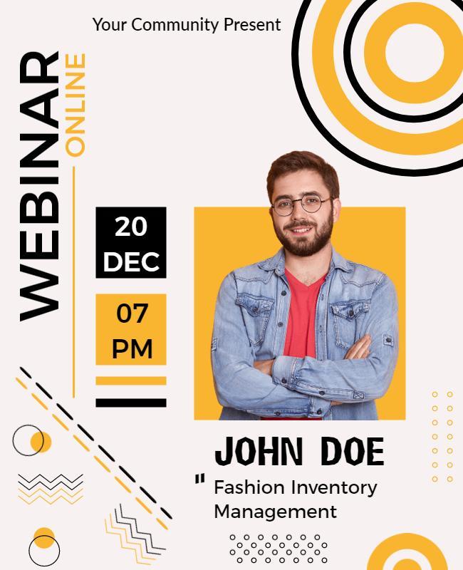 Online Fashion Inventory Management Webinar Flyer Template