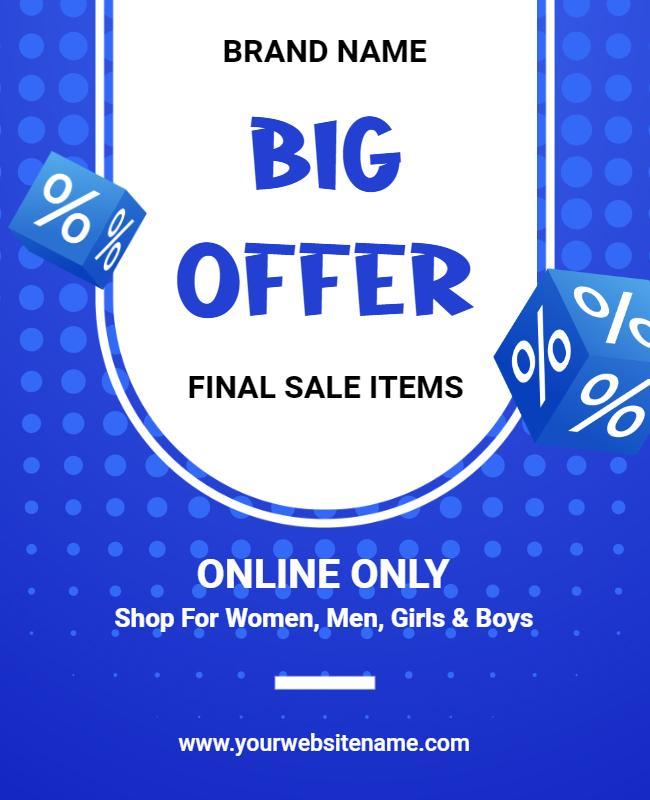 Online Final Sale Promotion Flyer Template