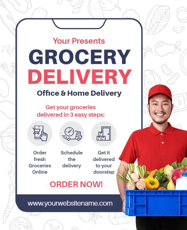 Online Grocery Delivery Flyer Template