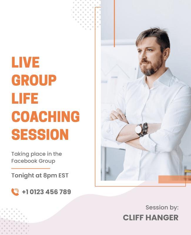 Online Group Life Coaching Session Flyer Template