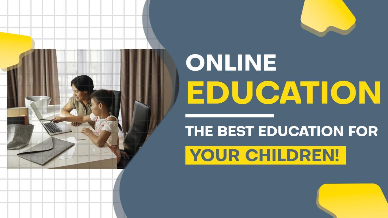 Online Learning for Children Educational YouTube Thumbnail Template