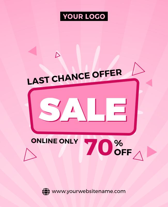 Online Only Sale Event Flyer Template