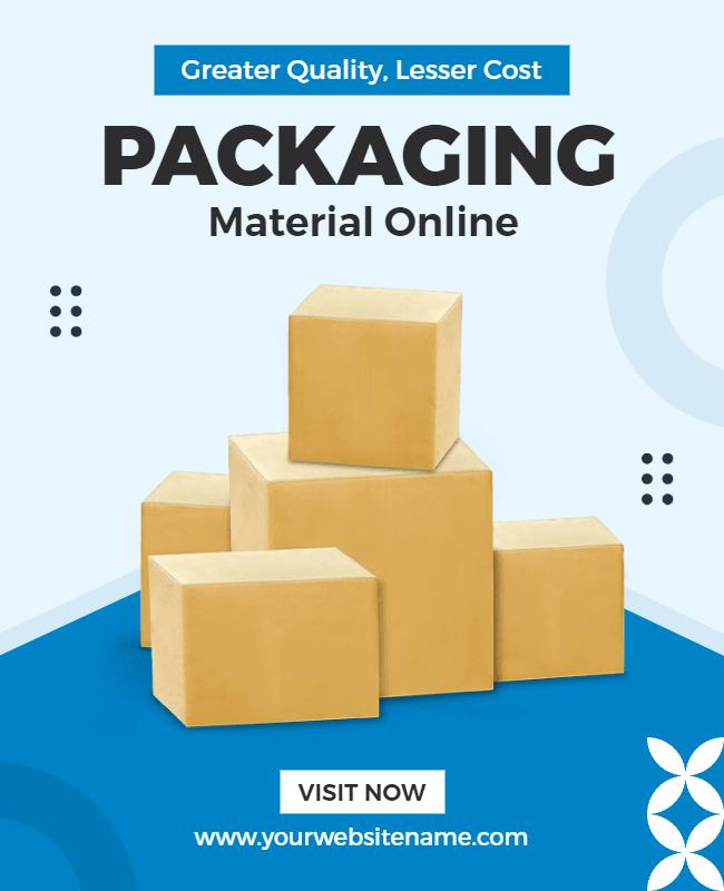 Online Packaging Supplies Promotional Flyer Template