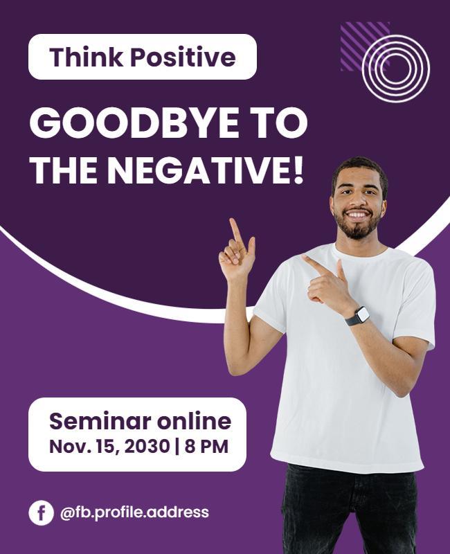 Online Positive Thinking Seminar Flyer Template