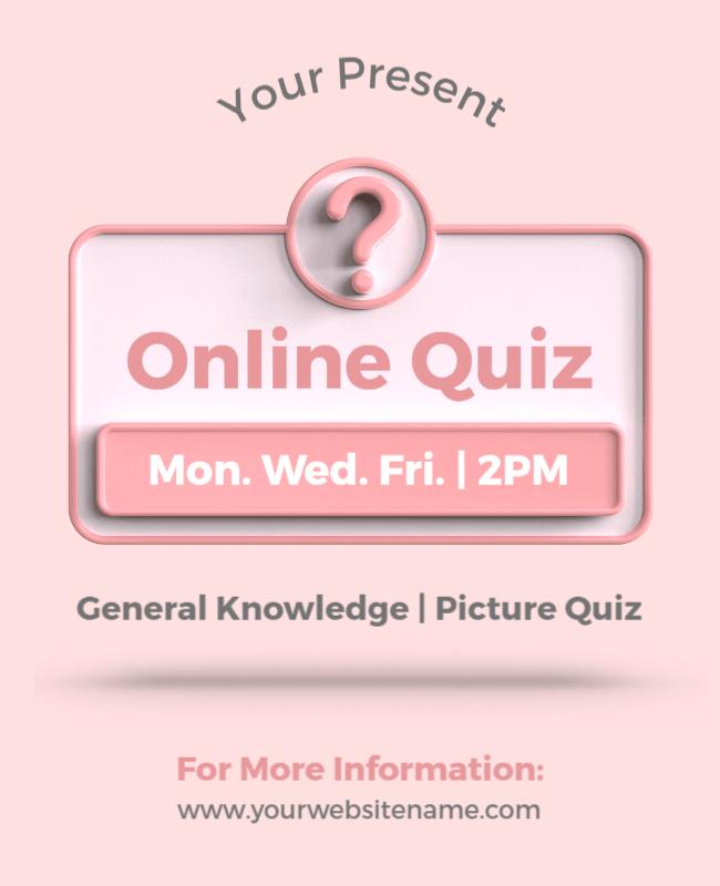 Online Quiz Night Flyer Template