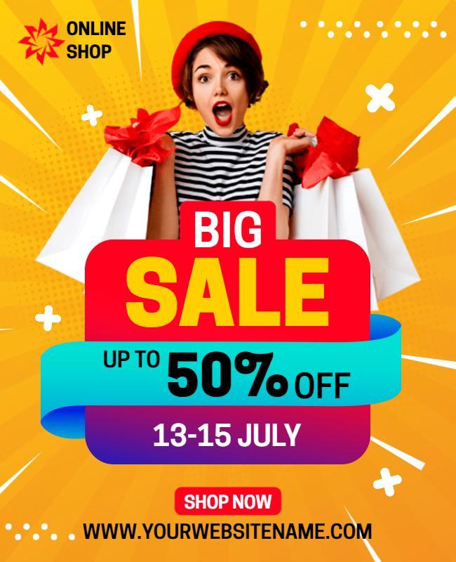 Online Shopping Big Sale Flyer Template