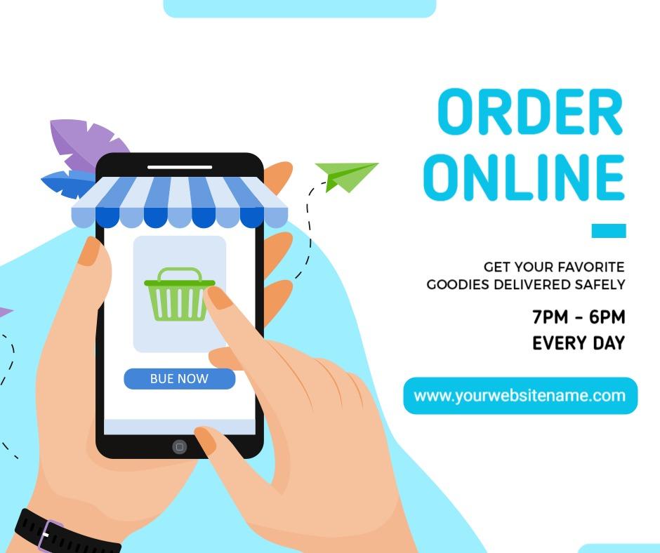 Online Shopping Promotion Facebook Flyer Template