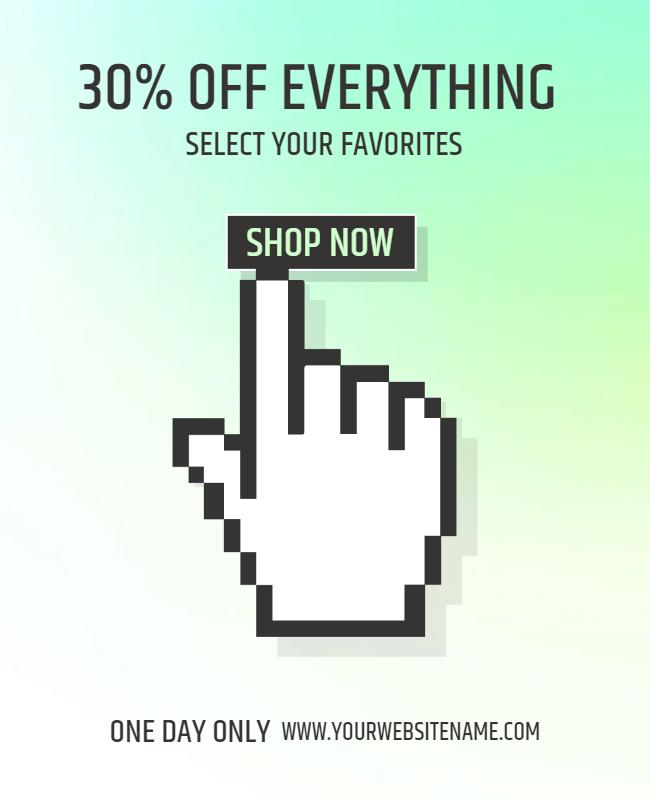 Online Shopping Sale Promotion Flyer Template