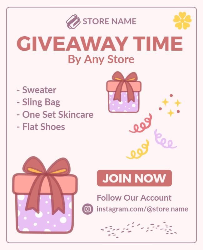 Online Store Giveaway Announcement Flyer Template