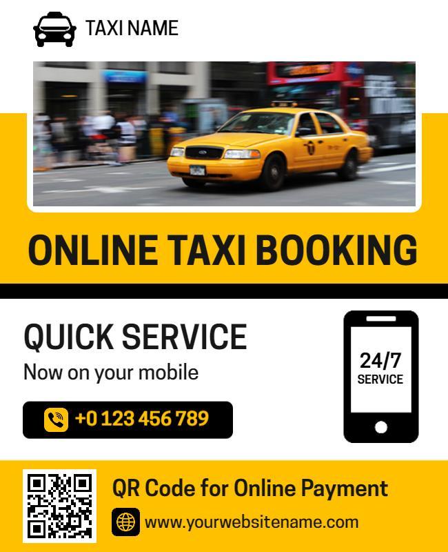 Online Taxi Booking Service Flyer Template