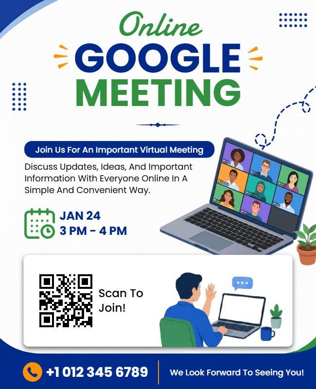 Online Virtual Meeting Poster Template